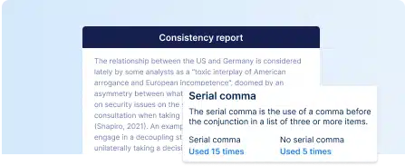 Consistency Checker feature